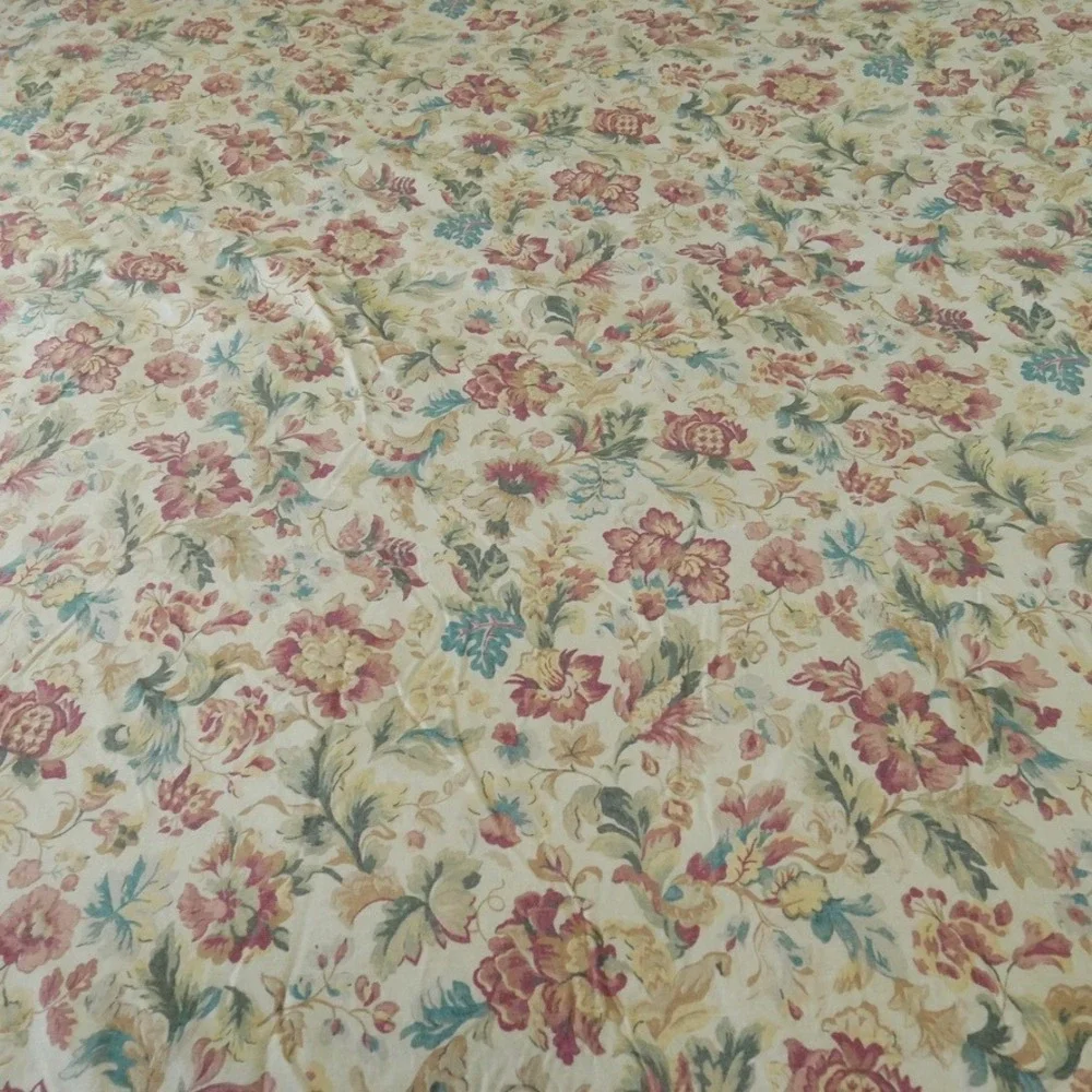 Vintage Ralph Lauren Highgate Woods King Flat Sheet Floral Chintz Cotton USA